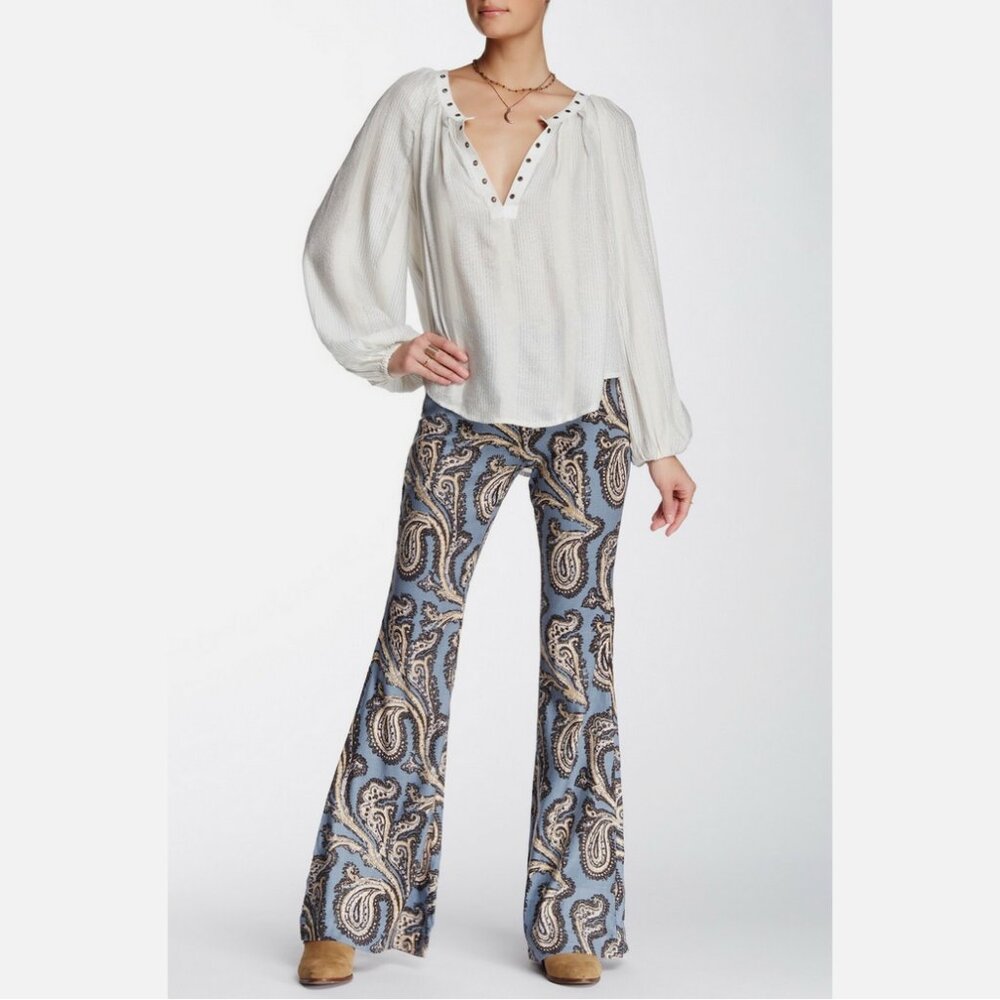 Free People Paradise Printed Flared Pants